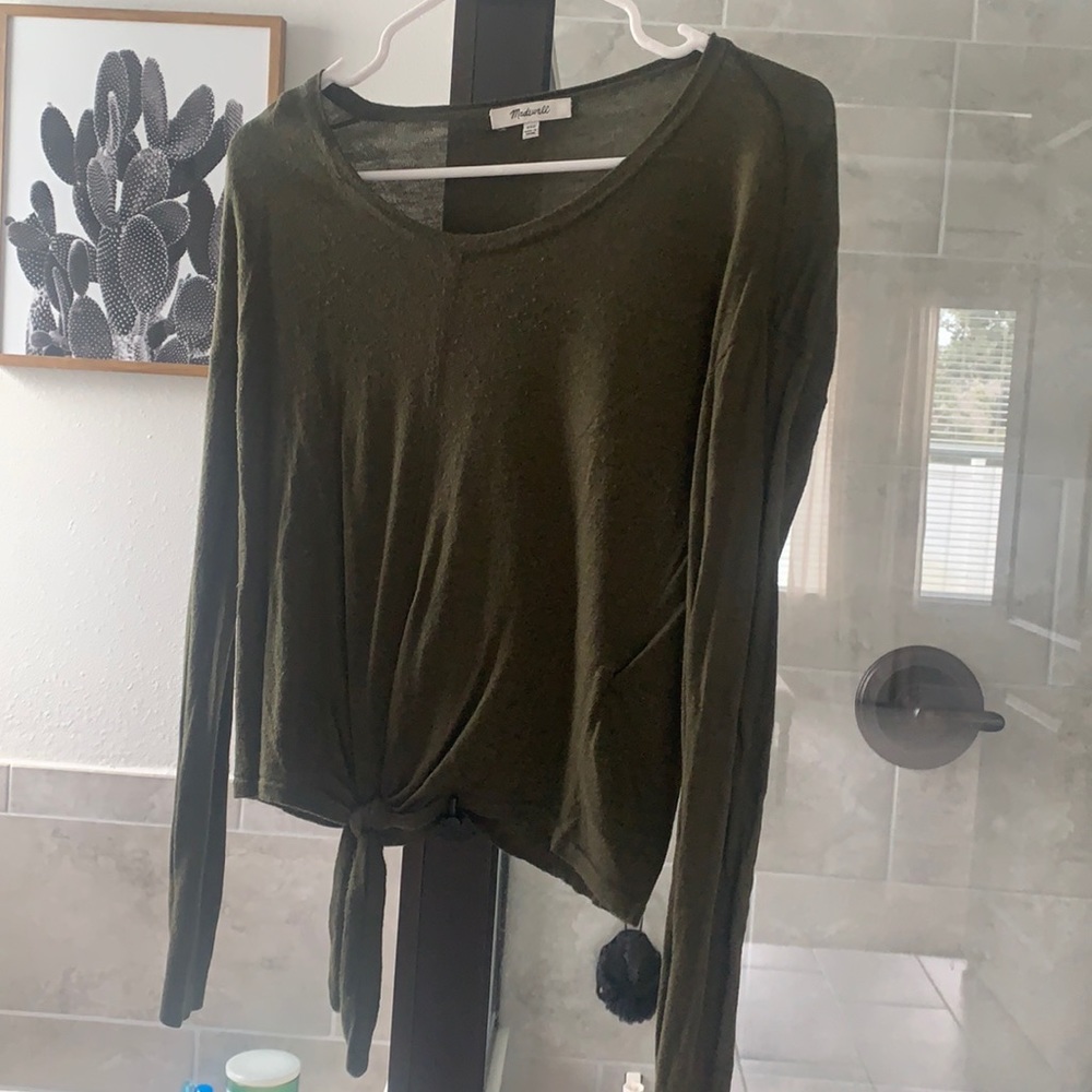 Madewell olive green long sleeve